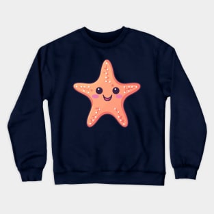 sweet starfish cartoon Crewneck Sweatshirt